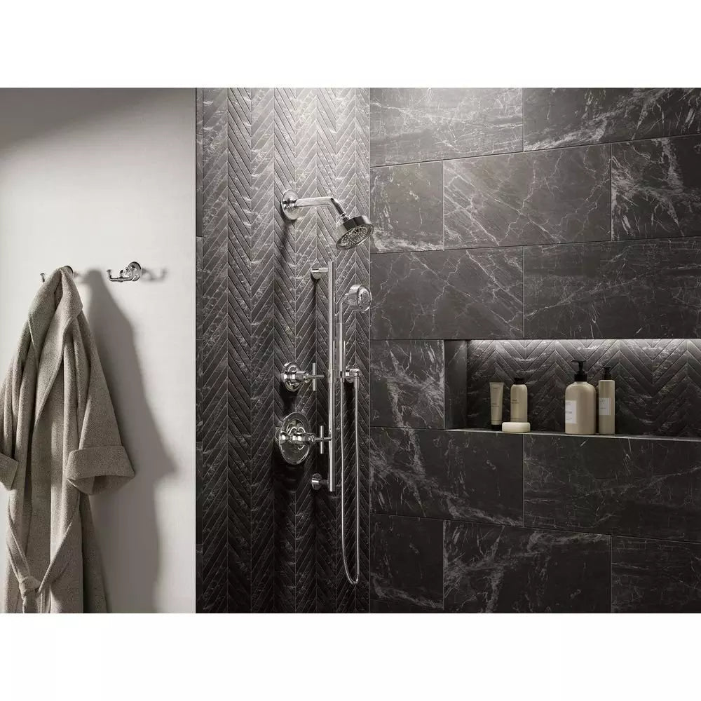 Shower Arm + Flange - KOHLER CO - One Handle Single Function Shower Faucet in Polished Chrome (Trim Only)