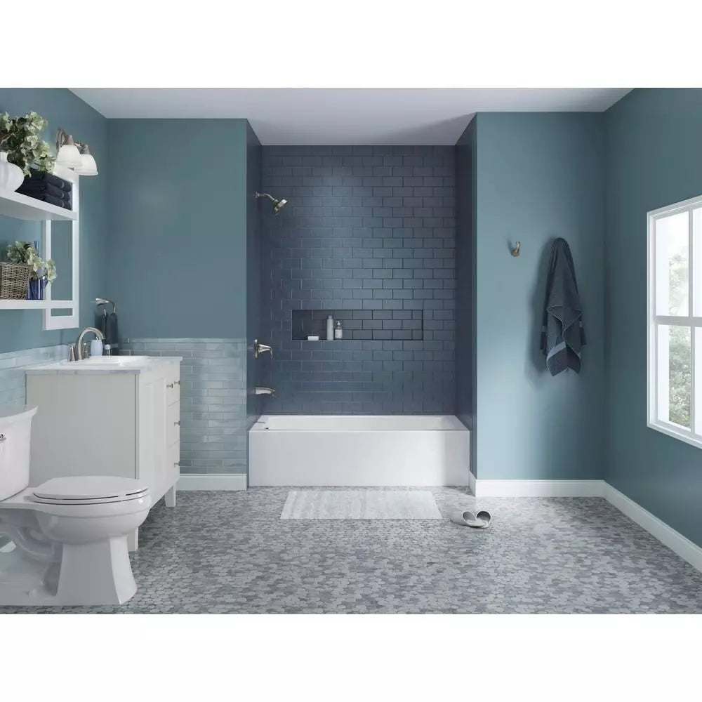 KOHLER Entity 60 in. x 30 in. Soaker Alcove Bathtub with Left Drain in White