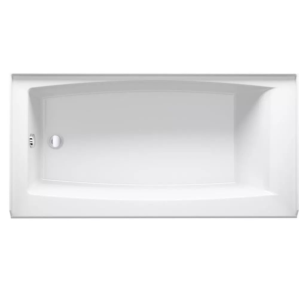 KOHLER Entity 60 in. x 30 in. Soaker Alcove Bathtub with Left Drain in White