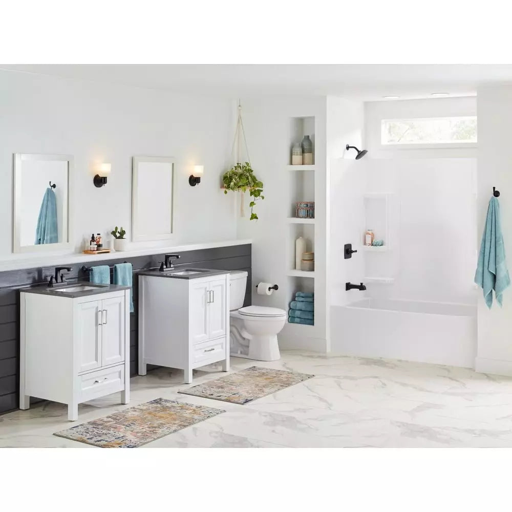 Delta Faucet Ashlyn One Handle Single Function Bathtub & Shower Faucet in Matte Black (Trim Only)