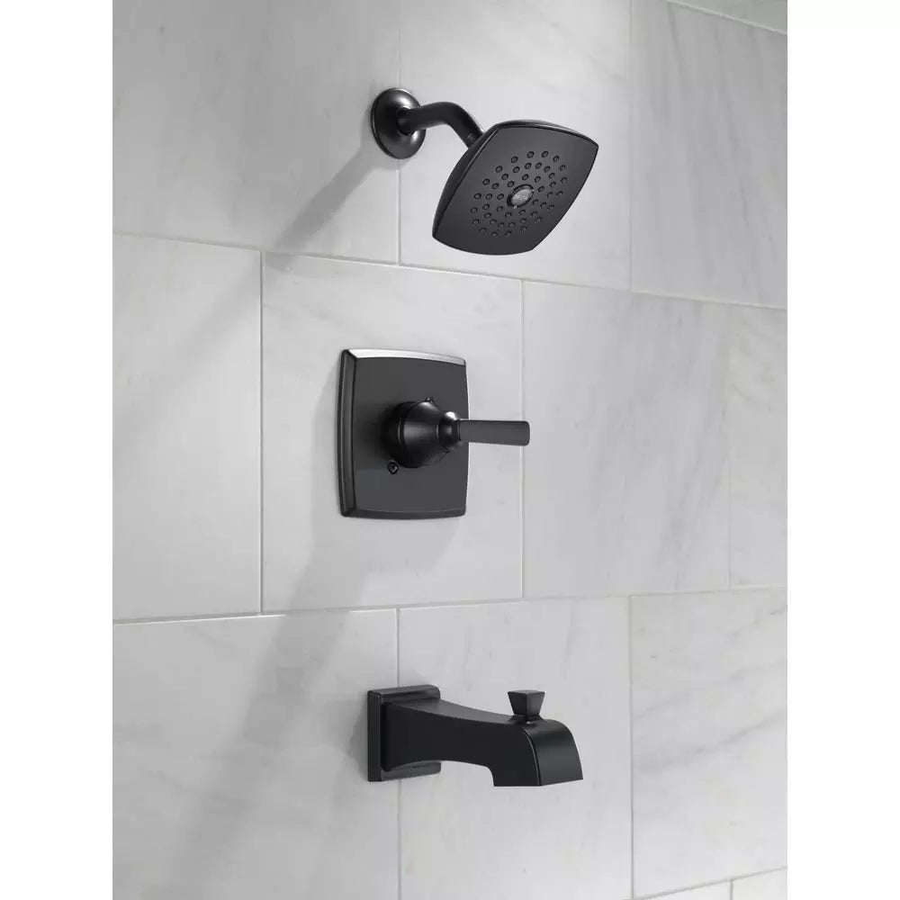Delta Faucet Ashlyn One Handle Single Function Bathtub & Shower Faucet in Matte Black (Trim Only)