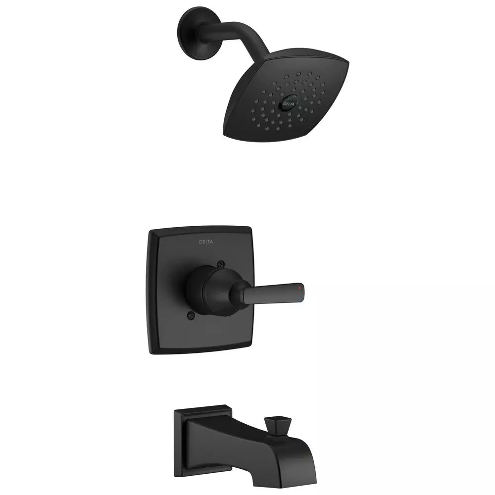 Delta Faucet Ashlyn One Handle Single Function Bathtub & Shower Faucet in Matte Black (Trim Only)