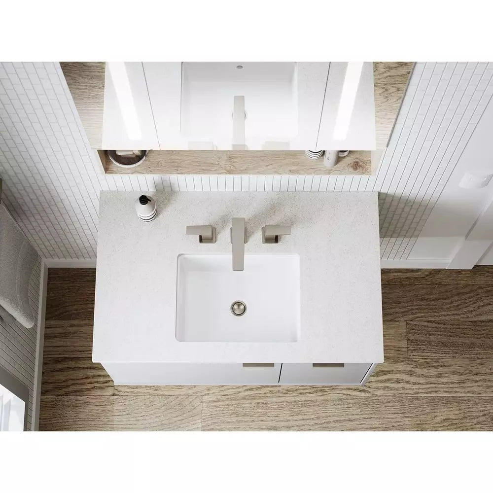KOHLER Verticyl 17-1/8 in. Undermount Rectangular Vitreous China Bathroom Sink in White