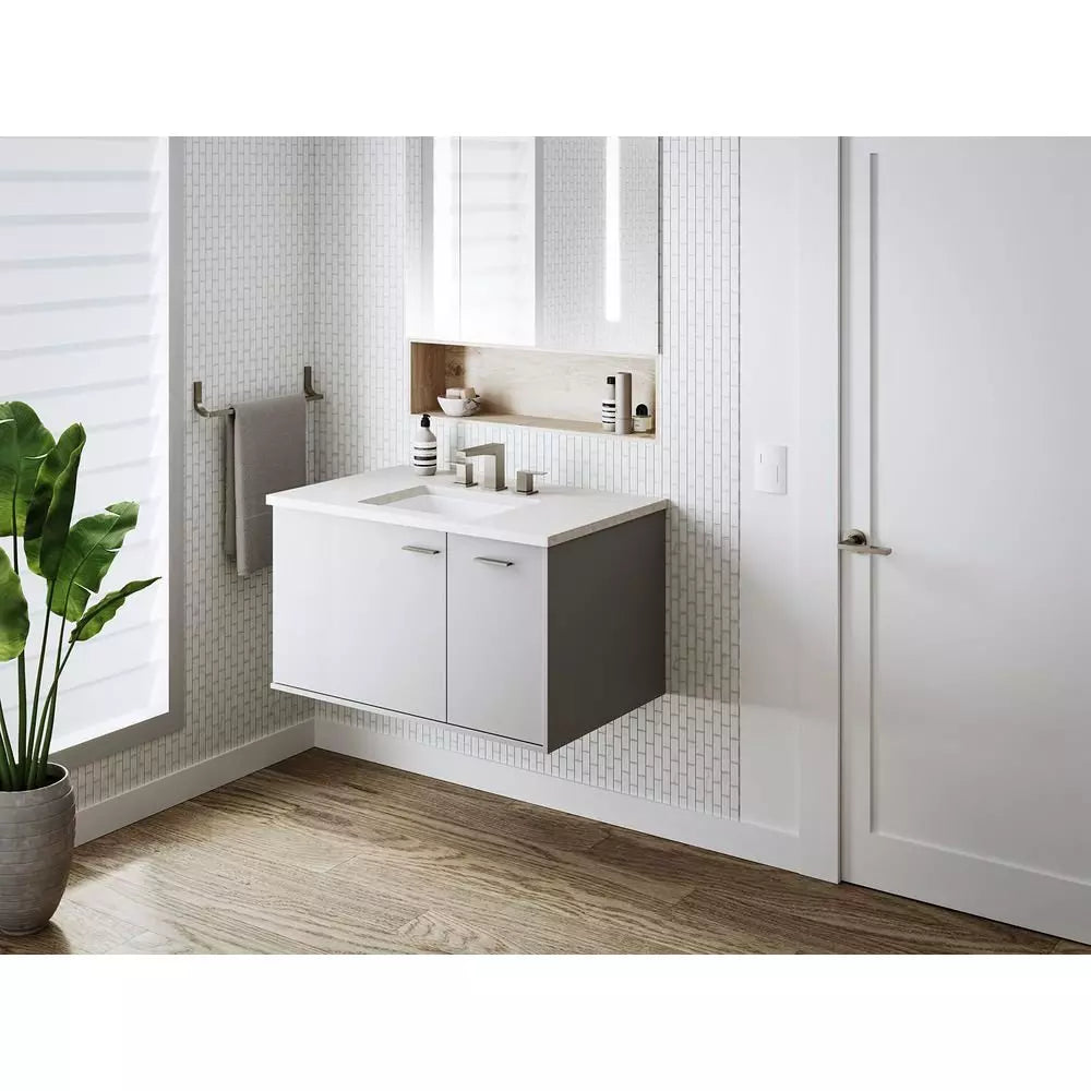 KOHLER Verticyl 17-1/8 in. Undermount Rectangular Vitreous China Bathroom Sink in White