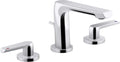 Bathroom Faucet - KOHLER CO - Two Handle Widespread Bathroom Sink Faucet in Polished Chrome