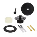 Jones Stephens Matte Black One-Hole Lift and Turn Tub Drain Trim Kit, Includes Two-Hole Conversion Bar