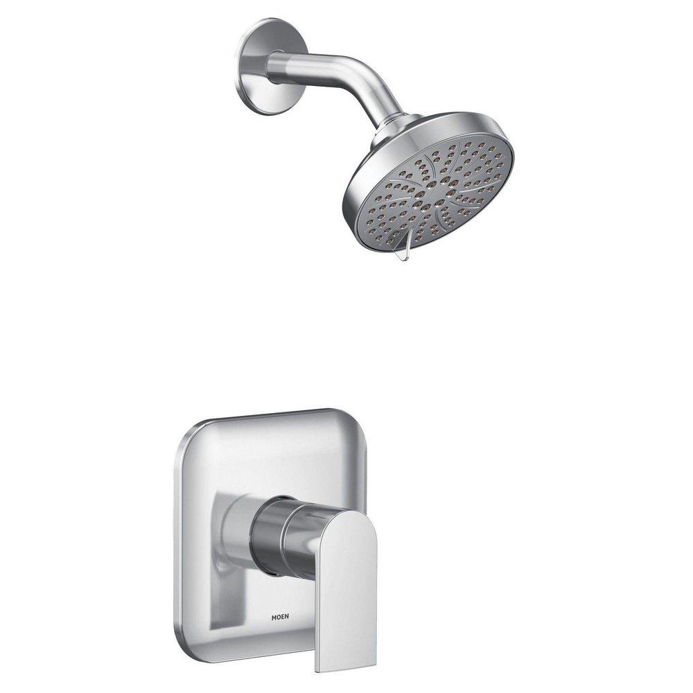 Shower Arm + Flange - MOEN INC - Single Handle Multi Function Shower Faucet in Chrome (Trim Only)