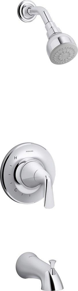 Tub Spout - STERLING PLUMBING GROUP INC - One Handle Single Function Bathtub & Shower Faucet in Polished Chrome (Trim Only)