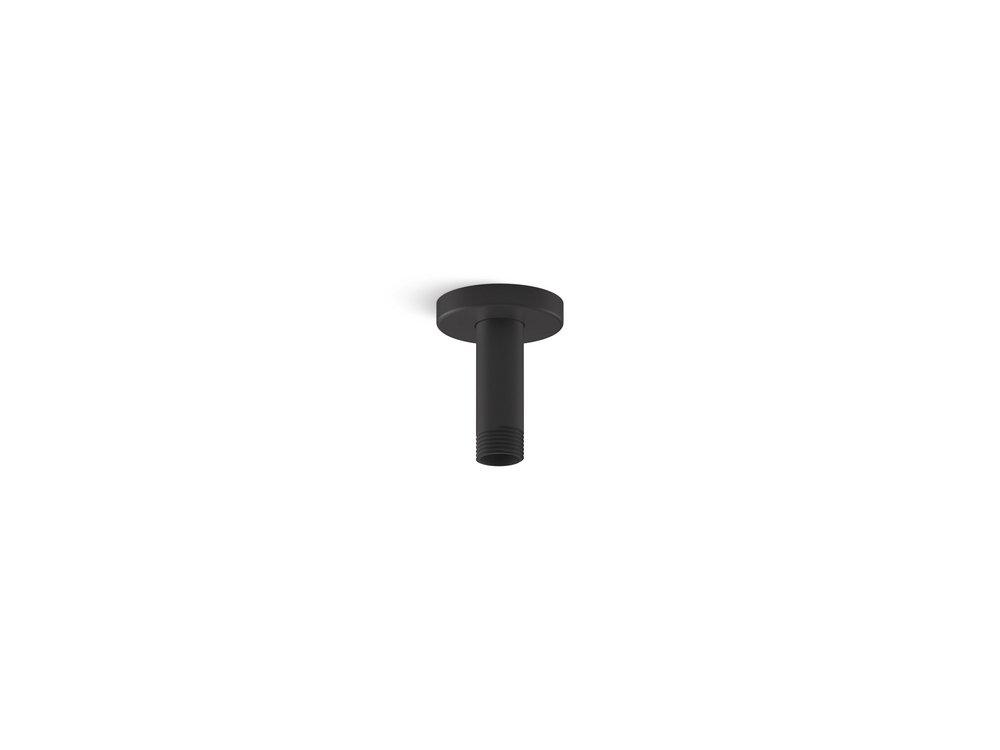 Faucet Repair Part - KOHLER CO - 3 in. Ceiling-Mount Rainhead Arm and Flange in Matte Black