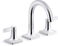 Bathroom Faucet - KOHLER CO - Two Handle Widespread Bathroom Sink Faucet in Polished Chrome