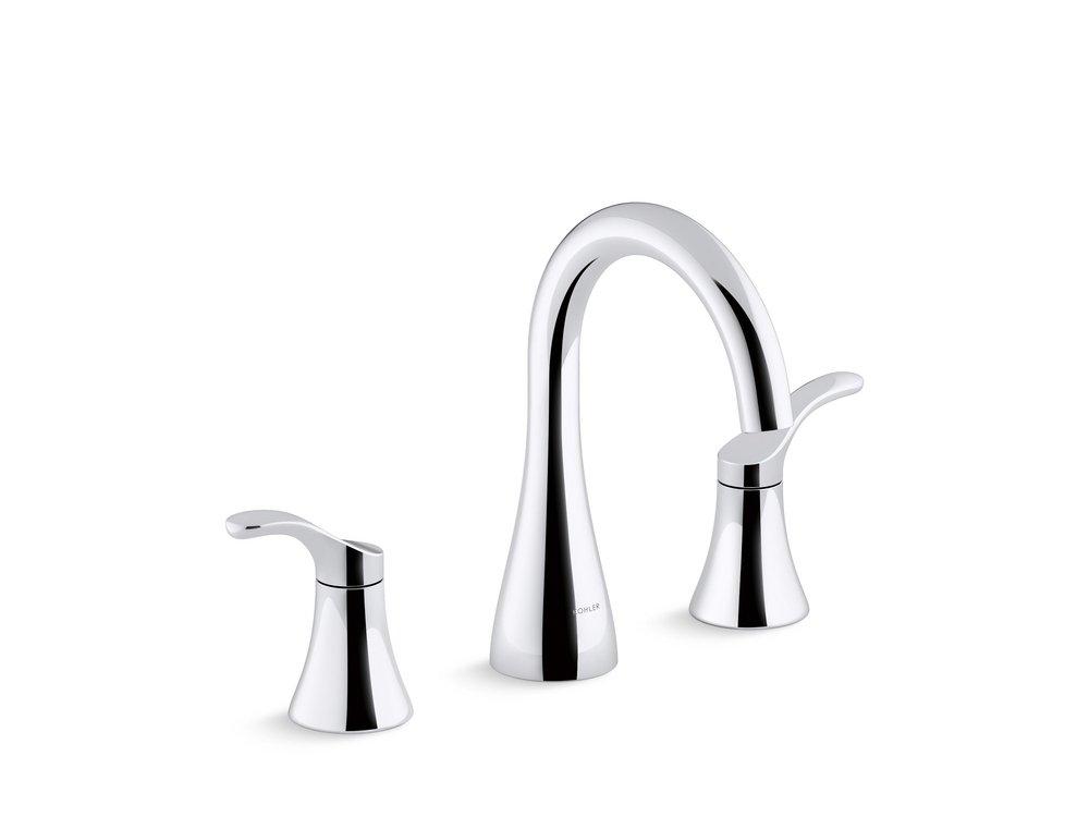 Bathroom Faucet - KOHLER CO - Two Handle Widespread Bathroom Sink Faucet in Polished Chrome