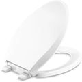 KOHLER Cachet Elongated Closed-Front Toilet Seat with Soft Close and Quick Release in White