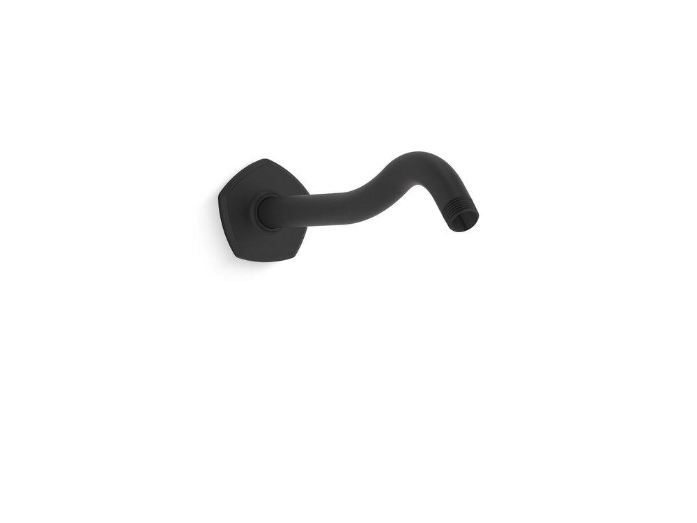 Faucet Repair Part - KOHLER CO - Wall-Mounted Shower Arm and Flange in Matte Black