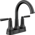 Bathroom Faucet - DELTA FAUCET CO - Two Handle Centerset Bathroom Sink Faucet in Matte Black