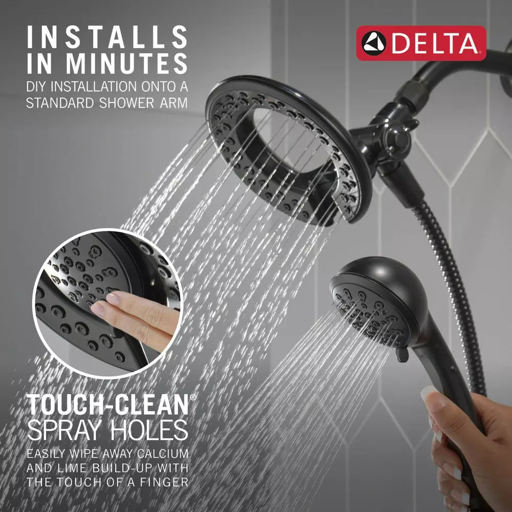 Shower Head - Delta Faucet In2ition® Multi Function Showerhead in Matte Black