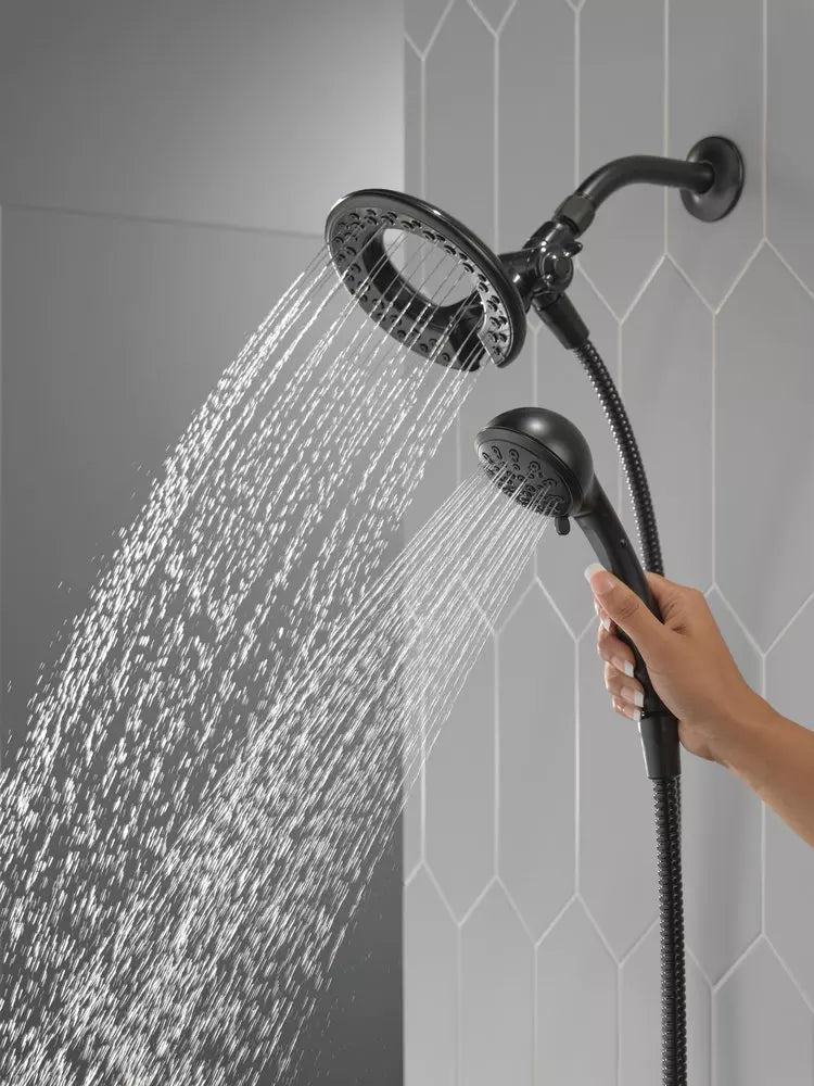 Shower Head - Delta Faucet In2ition® Multi Function Showerhead in Matte Black