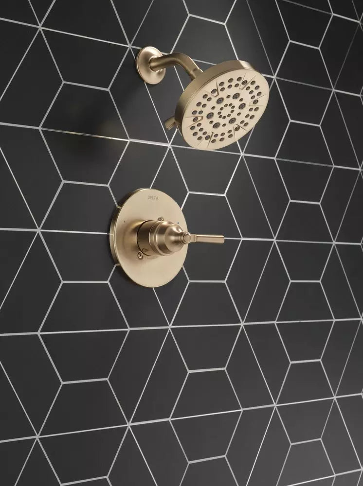Delta Faucet Saylor Single Handle Multi Function Shower Faucet in Brilliance Champagne Bronze (Trim Only)