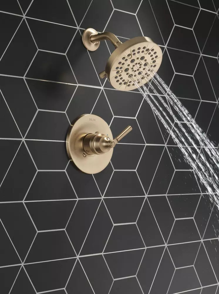 Delta Faucet Saylor Single Handle Multi Function Shower Faucet in Brilliance Champagne Bronze (Trim Only)