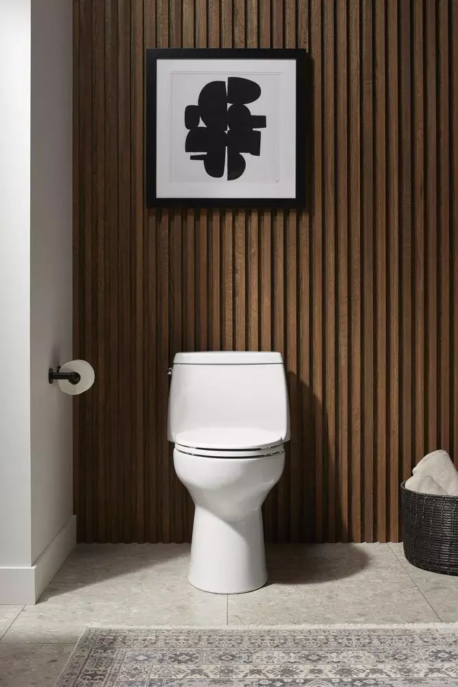 KOHLER Santa Rosa 1.28 gpf Elongated Floor Mount One Piece Toilet in White