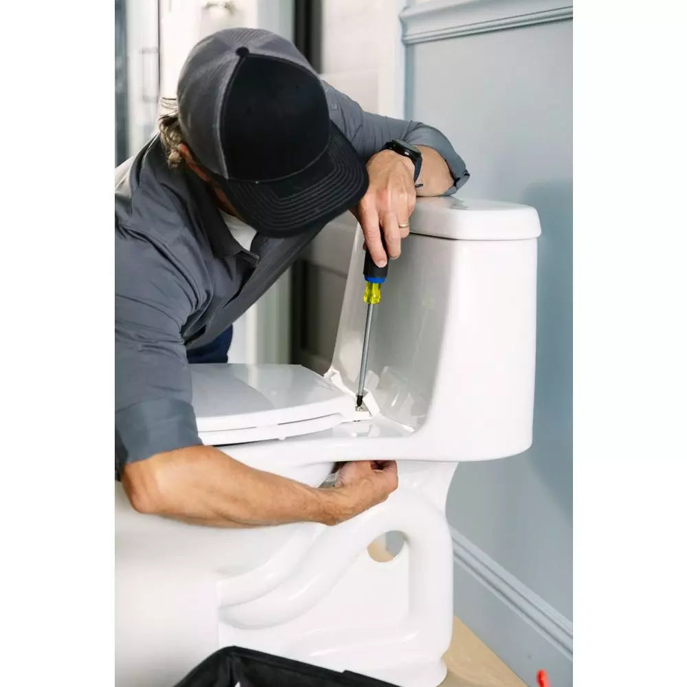 KOHLER Santa Rosa 1.28 gpf Elongated Floor Mount One Piece Toilet in White