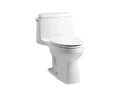 KOHLER Santa Rosa 1.28 gpf Elongated Floor Mount One Piece Toilet in White