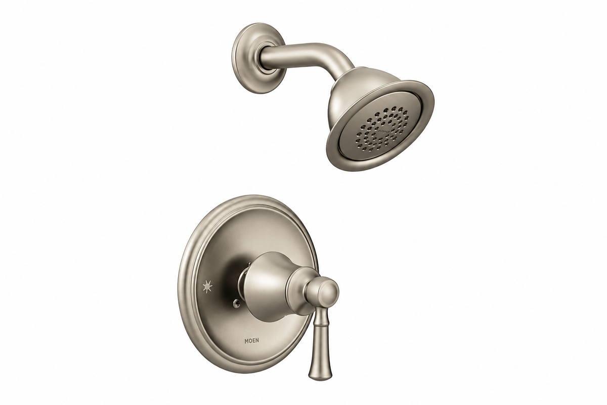Moen Dartmoor One Handle Single Function Shower Faucet in Brushed Nickel (Trim Only)