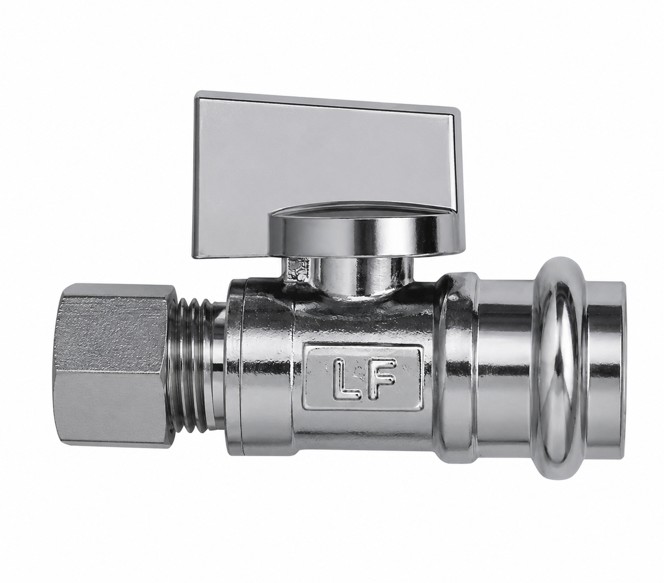 Angle Stop Valve - PROFLO - 1/2 x 3/8 in. Press x OD Quarter Turn Straight Supply Stop