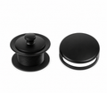 Drain Assembly - JONES STEPHENS CORP - Push/Pull Bathtub Trim Kit with Snap-On Faceplate in Matte Black