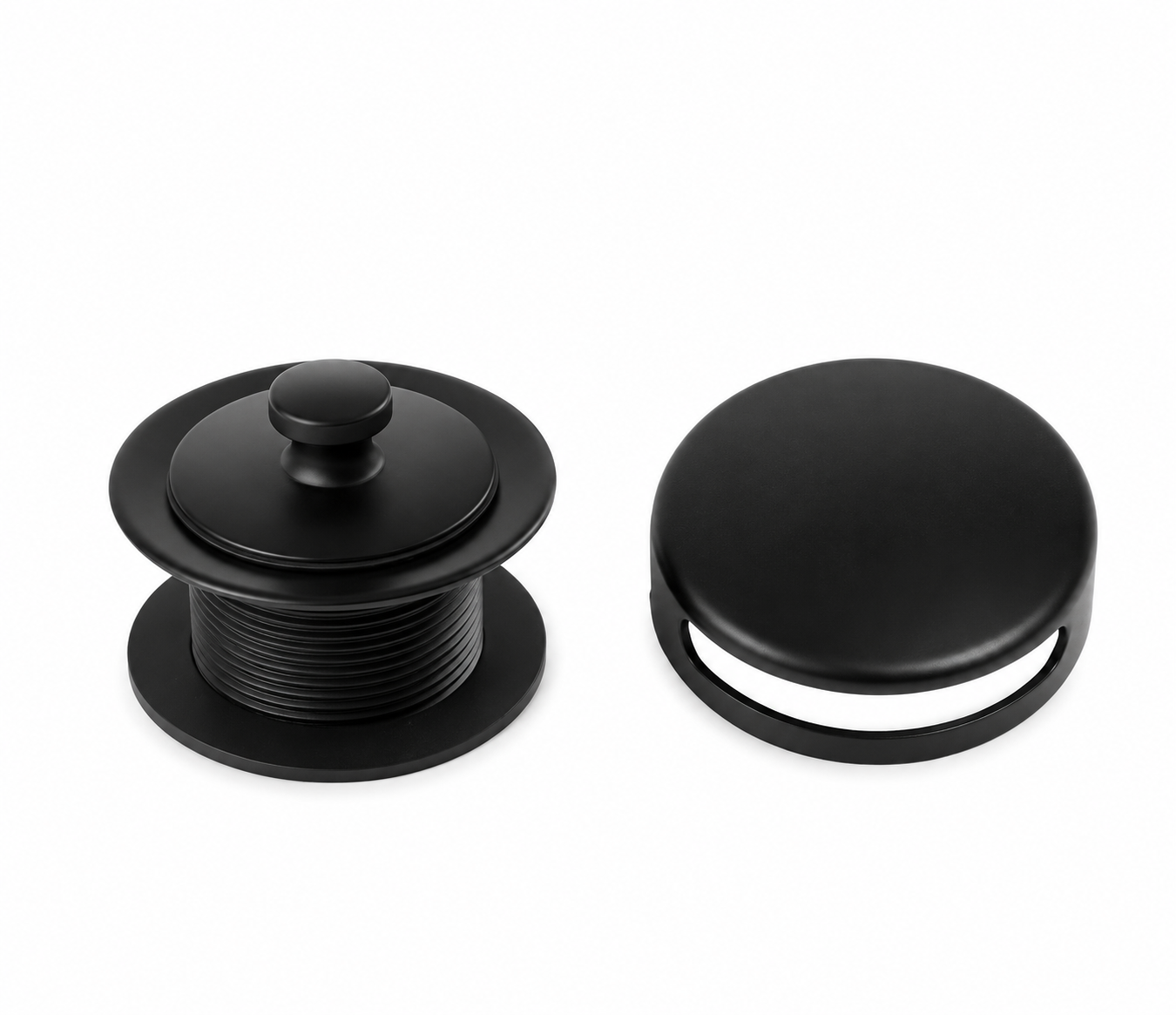 Drain Assembly - JONES STEPHENS CORP - Push/Pull Bathtub Trim Kit with Snap-On Faceplate in Matte Black