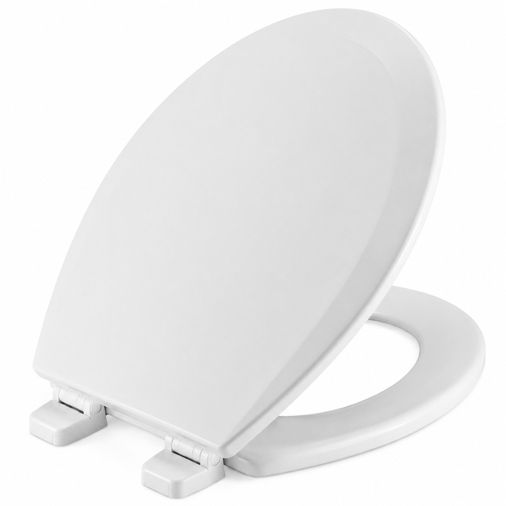 Toilet Seat - BEMIS MFG CO - Round Closed Front Toilet Seat with Cover in White