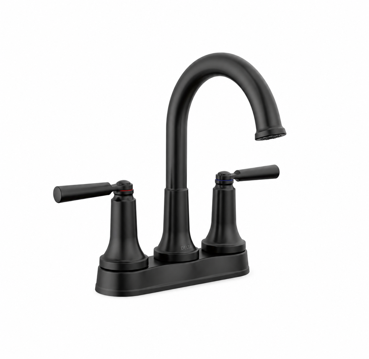 Bathroom Faucet - DELTA FAUCET CO - Two Handle Centerset Bathroom Sink Faucet in Matte Black