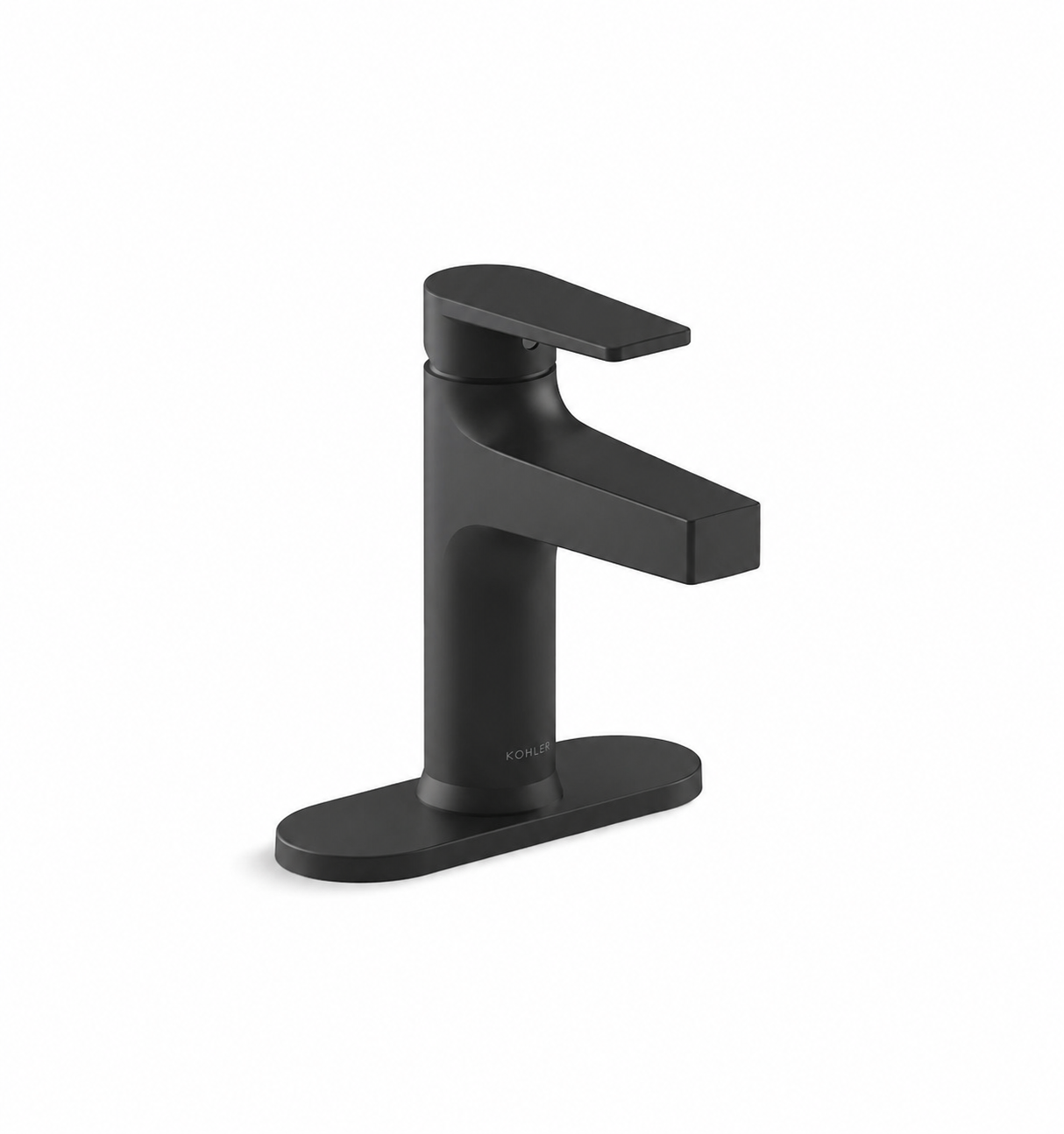 Bathroom Faucet - KOHLER CO - Single Handle Monoblock Bathroom Sink Faucet in Matte Black