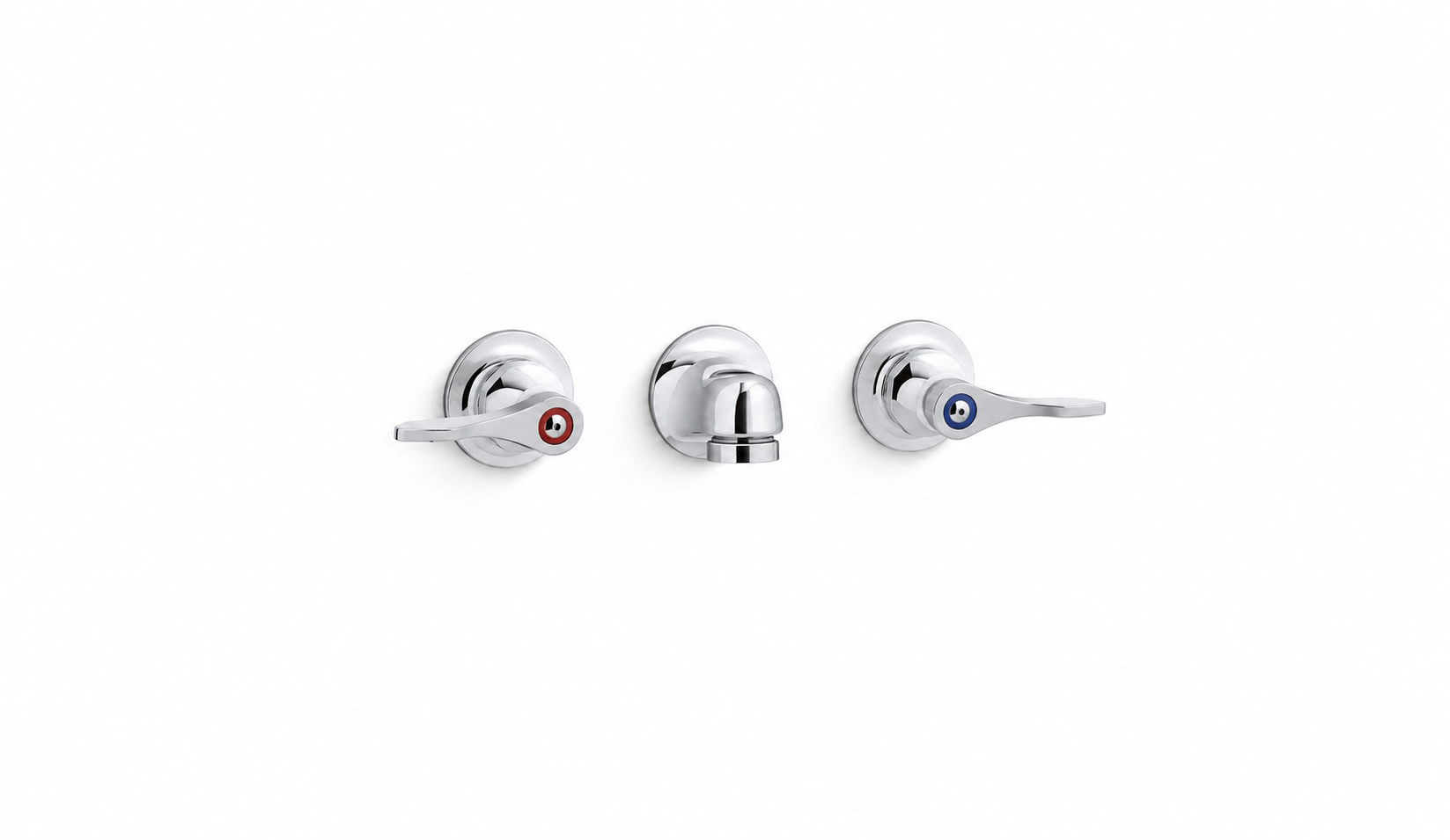 Bathroom Faucet - KOHLER CO - Two Handle Wall Mount Bathroom Sink Faucet in Polished Chrome