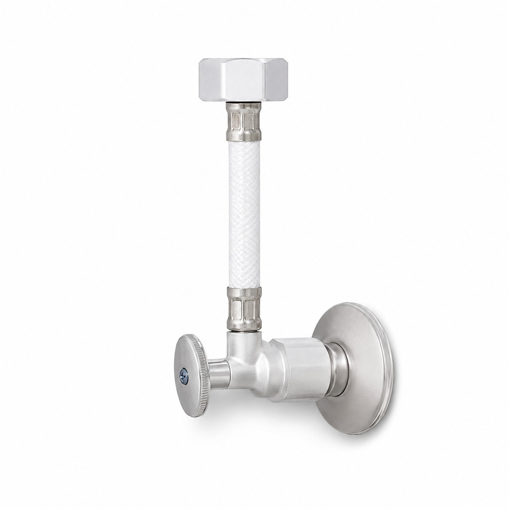 Toilet Supply Line - ACCOR TECHNOLOGY INCORPORATED - Toilet 1/2 in x 7/8 in. x 15 in. Supply Kit in White
