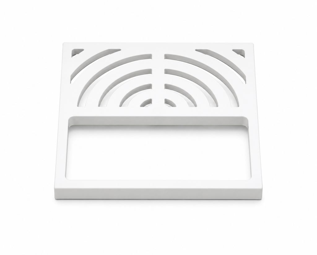 Drain Component - PROFLO - 9 x 9 in. Three Quarter Floor Sink Grate in White