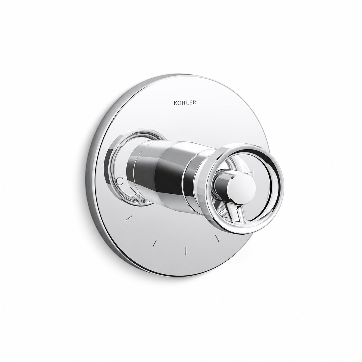 Tub Spout - KOHLER CO - Single Handle Thermostatic Valve Trim in Polished Chrome