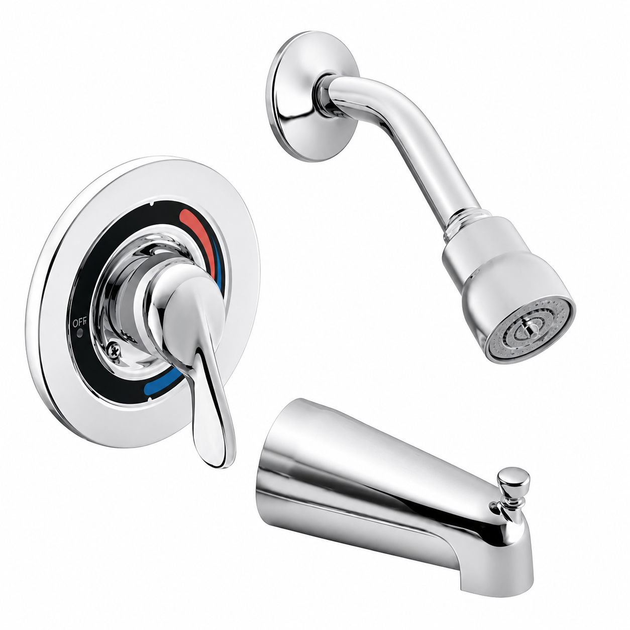 Tub Spout - MOEN - CLEVELAND - Single Handle Bathtub & Shower Faucet in Chrome (Trim Only)