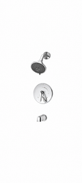 Tub Spout - SYMMONS INDUSTRIES INC - Two Handle Multi Function Bathtub & Shower Faucet in Polished Chrome (Trim Only)