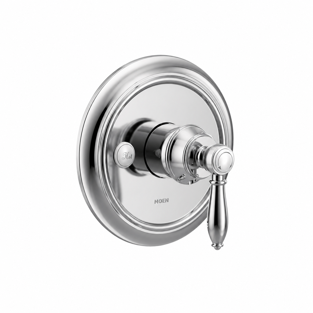 Tub Spout - MOEN INC - Single Handle Pressure Balancing Valve Trim in Chrome