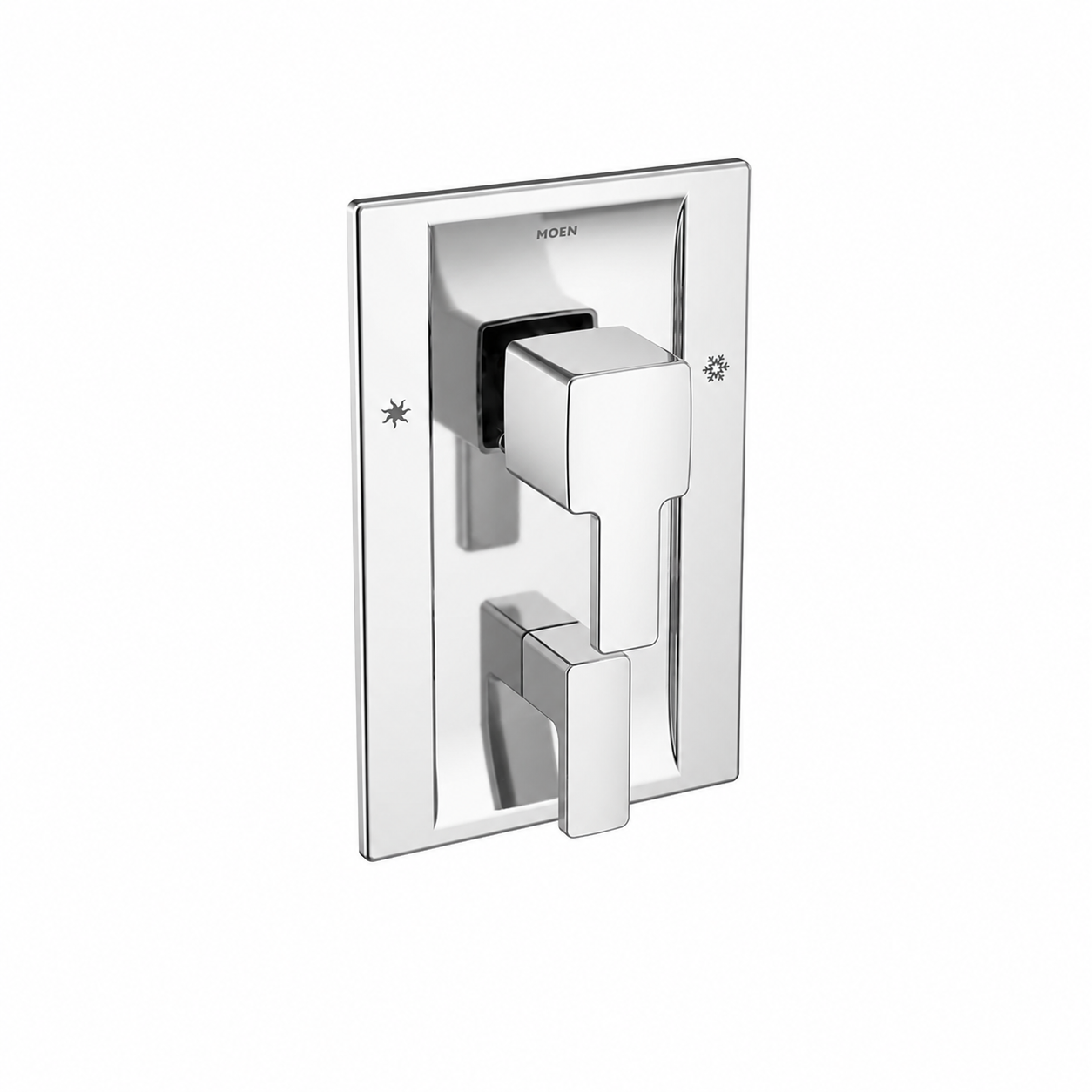 Tub Spout - MOEN INC - Two Handle Pressure Balancing Valve Trim in Chrome