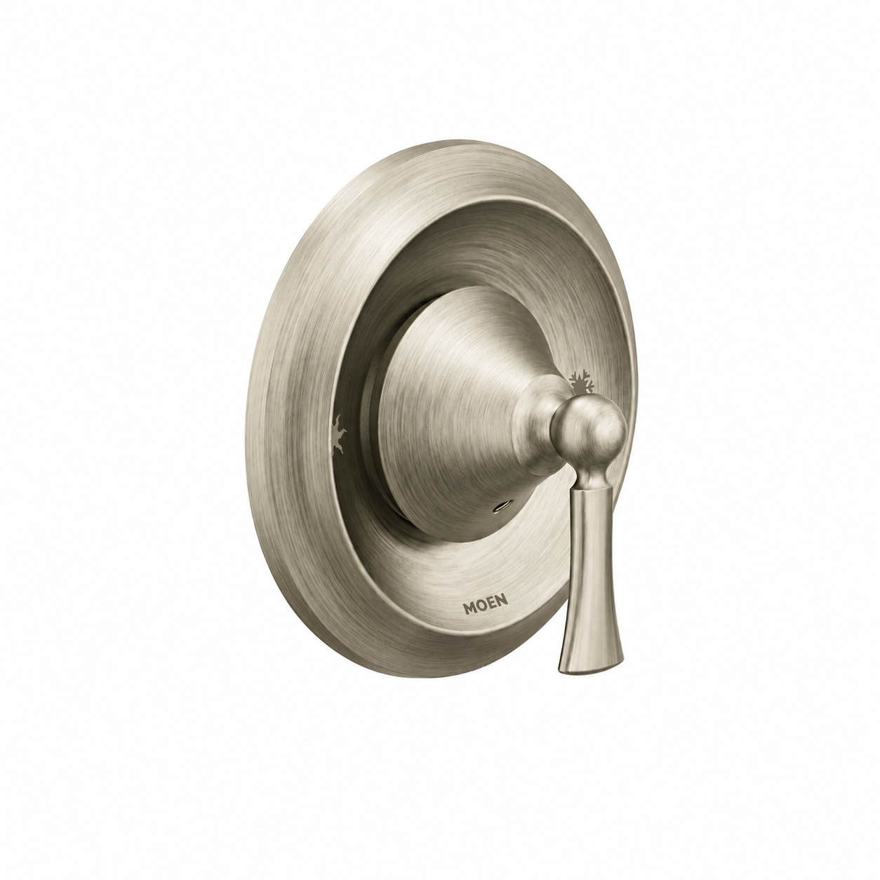 Tub Spout - MOEN INC - Single Handle Pressure Balancing Valve Trim in Brushed Nickel