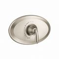 Tub Spout - KOHLER CO - Single Handle Pressure Balancing Valve Trim in Vibrant® Brushed Nickel