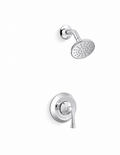 Shower Arm + Flange - KOHLER CO - One Handle Single Function Shower Faucet in Polished Chrome (Trim Only)