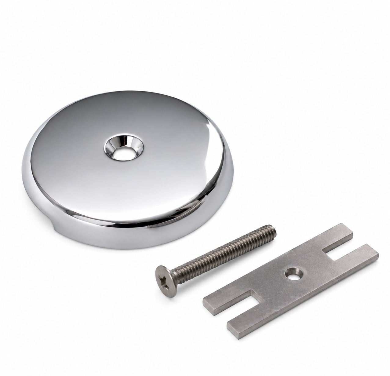 Faucet Repair Part - JONES STEPHENS CORP - One-Hole Bathtub Faceplate with Conversion Bar in Chrome Plated