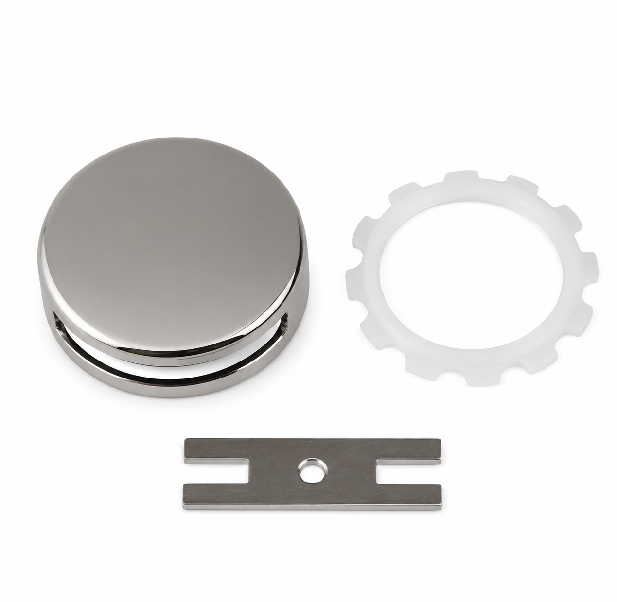 Faucet Repair Part - JONES STEPHENS CORP - Snap-On Bathtub Faceplate with Conversion Bar in Brushed Nickel