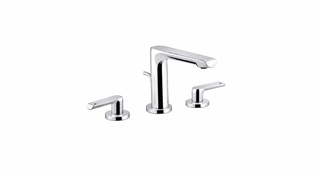 Bathroom Faucet - KOHLER CO - Two Handle Widespread Bathroom Sink Faucet in Polished Chrome