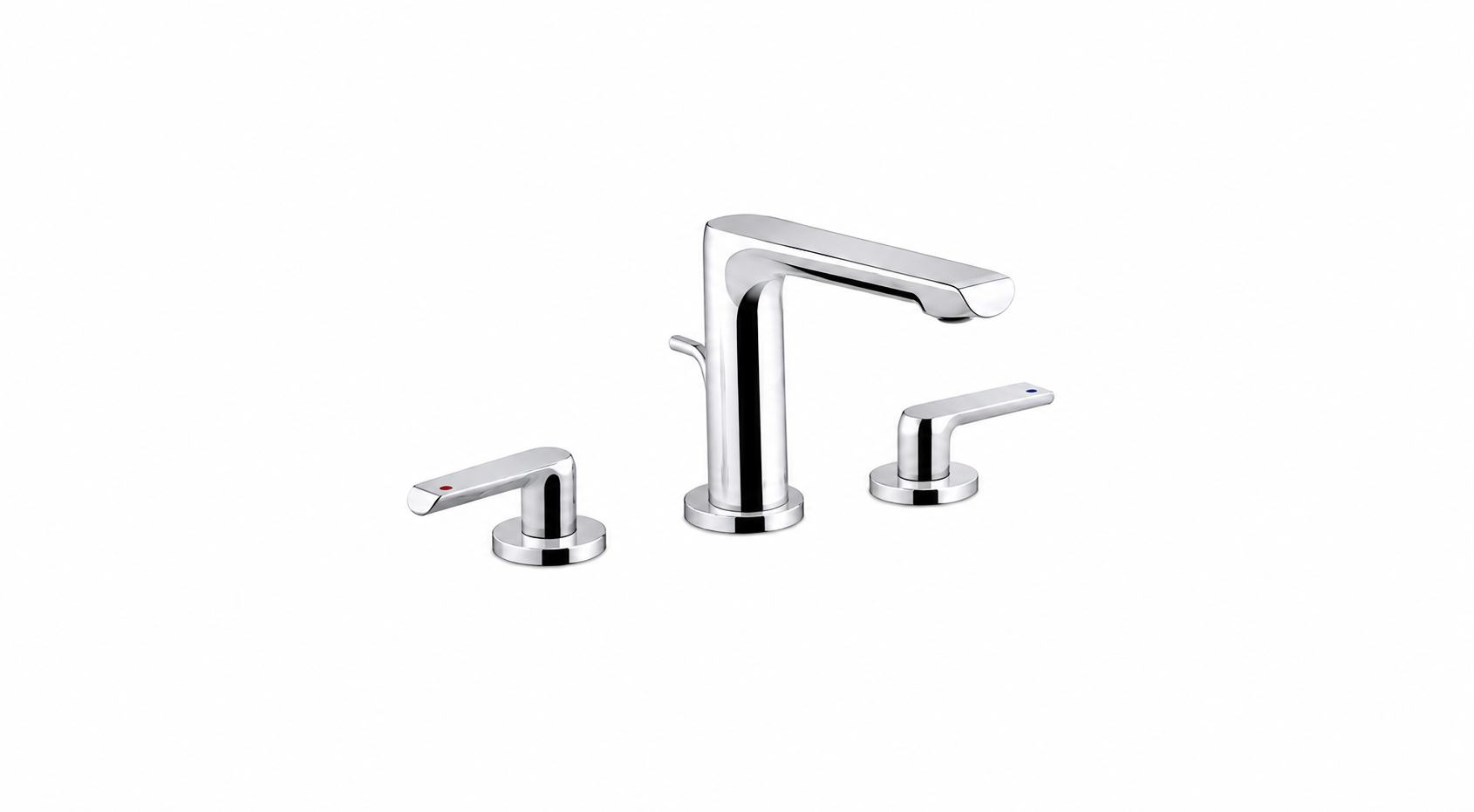 Bathroom Faucet - KOHLER CO - Two Handle Widespread Bathroom Sink Faucet in Polished Chrome