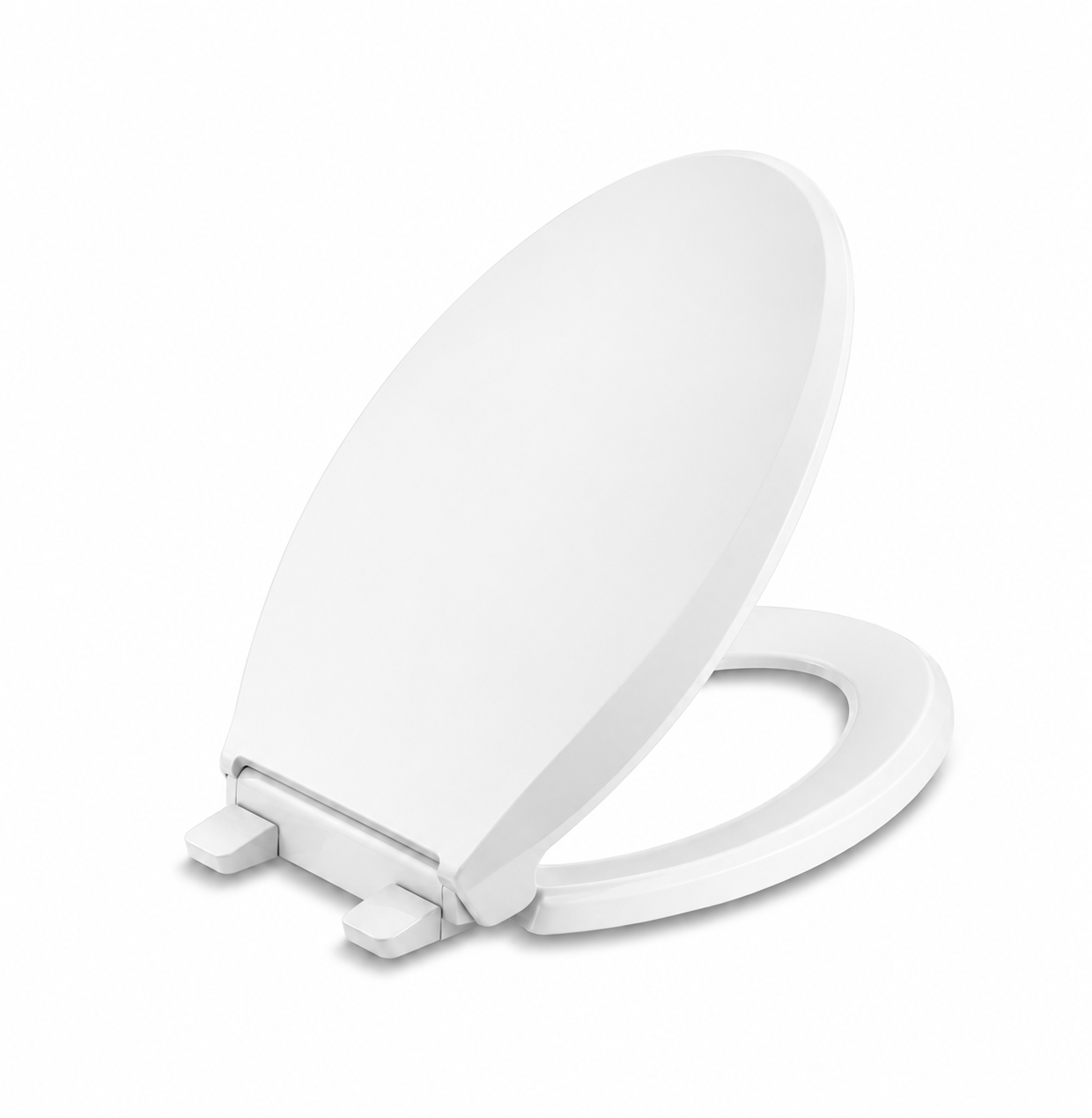 Toilet Seat - KOHLER CO - Elongated Closed-Front Toilet Seat with Soft Close and Quick Release in Biscuit