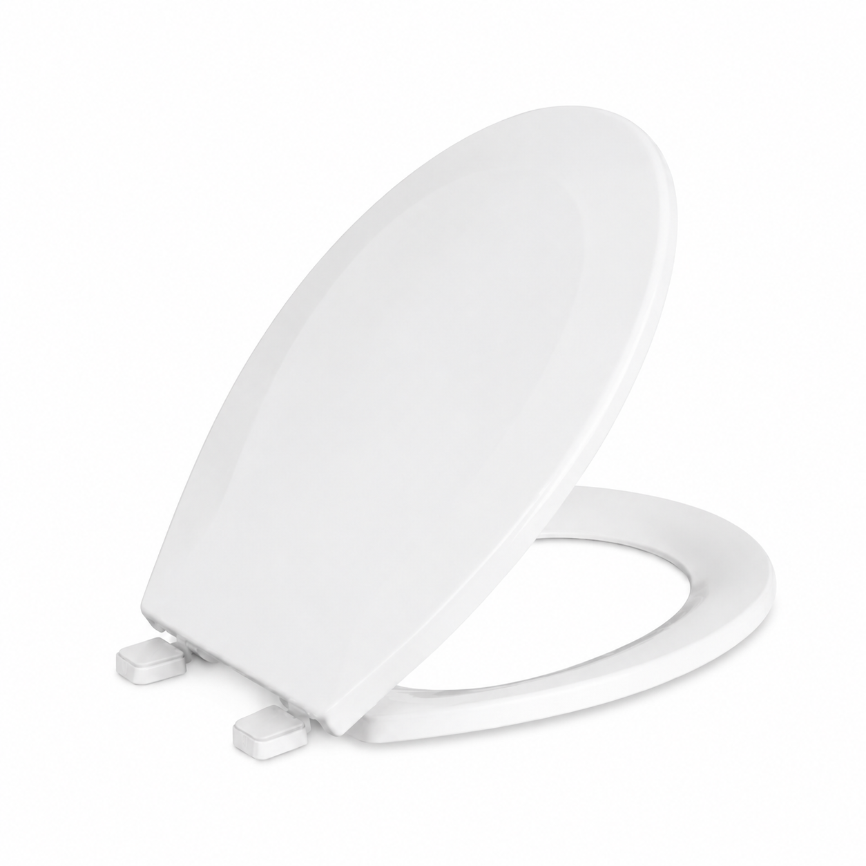 Toilet Seat - PROFLO - Round Closed Front Plastic Toilet Seat with Cover in White