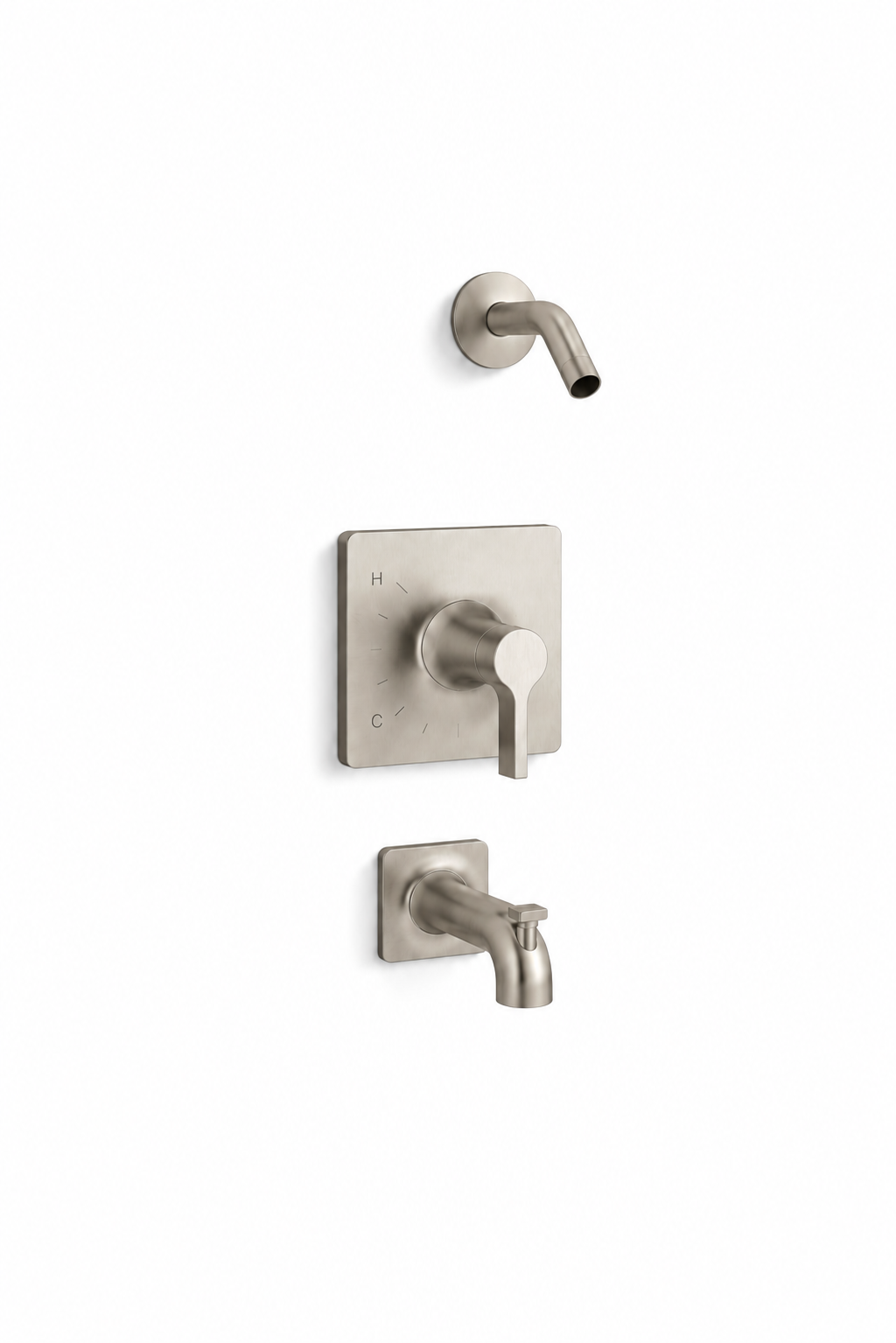 Tub Spout - KOHLER CO - Single Handle Bathtub & Shower Faucet in Vibrant® Brushed Nickel (Trim Only)